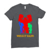 wreck it ralph silhouette Ladies Fitted T-Shirt