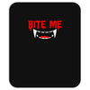 bite me halloween vampire teeth Mousepad