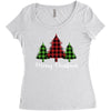 lumberjack tree merry christmas Women's Triblend Scoop T-shirt