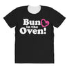 Bun in the Oven with Heart Baby Girl All Over Women's T-shirt