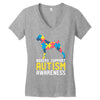 boxers support autism awareness Women's V-Neck T-Shirt