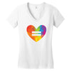 Lgbt Heart Women's V-Neck T-Shirt