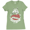 bad cat   gatos locos Ladies Fitted T-Shirt