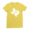 home texas outline Ladies Fitted T-Shirt