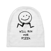 will run for pizza Baby Beanies