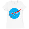 logic nasa Ladies Fitted T-Shirt