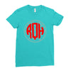 chevron circle Ladies Fitted T-Shirt