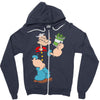 popeye spinach retro mens funny Zipper Hoodie