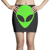 uomo alieno ufo stampa verde fluo divertente mitiche Mini Skirts