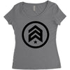 analog black new logo Women's Triblend Scoop T-shirt
