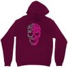 two coloured patterned skull   mens funny Unisex Hoodie