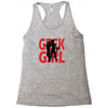 geek girl 3 4 sleeve baseball Racerback Tank