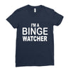 binge watcher Ladies Fitted T-Shirt