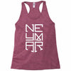 neyma white logo Racerback Tank