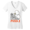 This Girl Loves Poodle Women's V-Neck T-Shirt