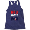 red white and brew Racerback Tank