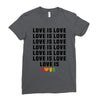 Love Is Love Ladies Fitted T-Shirt