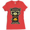 angry raccoon Ladies Fitted T-Shirt
