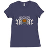 hockey mom rhinestone Ladies Fitted T-Shirt