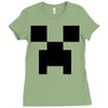 creeper face Ladies Fitted T-Shirt