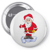 father christmas ringing xmas bells santa Pin-back button
