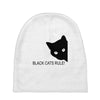 black cats rule Baby Beanies
