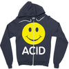 acid house smiley face 90's rave club hardcore party Zipper Hoodie