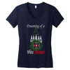 dreaming of a white christmas Women's V-Neck T-Shirt