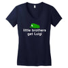 little brothers get luigi Women's V-Neck T-Shirt