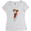 petunia Women's Triblend Scoop T-shirt