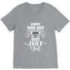 sorry this guy is already taken by a super sexy  july girl V-Neck Tee