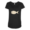 fish Maternity Scoop Neck T-shirt