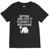 anything unrelated to elephants is irrelephant V-Neck Tee