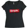 simple red Women's Triblend Scoop T-shirt