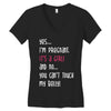 Yes...I'm Pregnant.It's a Girl! And No...You Can't Touch My Belly! Women's V-Neck T-Shirt