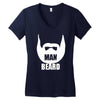 man beard Women's V-Neck T-Shirt