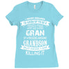 Super Cool Gran Of A Freaking Awesome Grandson Ladies Fitted T-Shirt