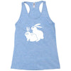 rude, rabbits humping,funny Racerback Tank
