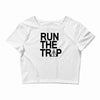 run the trap mens trap music t shirt dope swag hipster flosstradamus t Crop Top