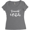 feminist witch Women's Triblend Scoop T-shirt