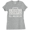 no sleep boombox Ladies Fitted T-Shirt