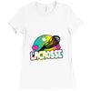 neon lacrosse Ladies Fitted T-Shirt