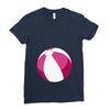 Pink Beachball Baby Girl Ladies Fitted T-Shirt
