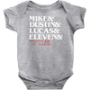 mike dustin lucas eleven will Baby Bodysuit