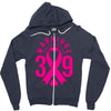 end breast cancer   39 warriors Zipper Hoodie