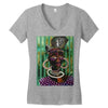 african Women's V-Neck T-Shirt