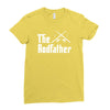 the rodfather   mens funny fishing Ladies Fitted T-Shirt