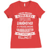 Super Cool Grandmother Of A Freaking Awesome Granddaughter Ladies Fitted T-Shirt