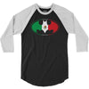 bat man mexican flag mexico logo 3/4 Sleeve Shirt