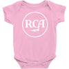 rca records distressed logo Baby Onesie